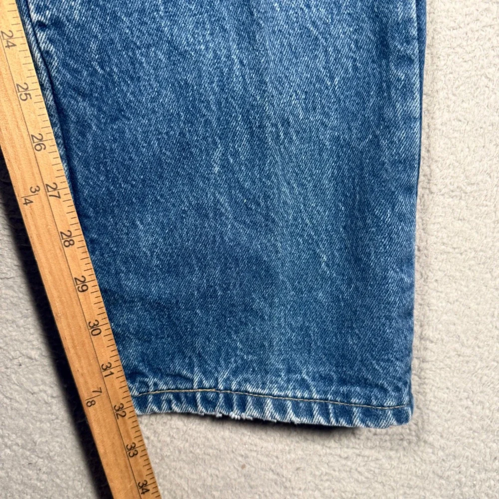 Vintage 90s LL Bean Jeans Mens 34x32 Flannel Lined Union Made in USA Fit Like 32